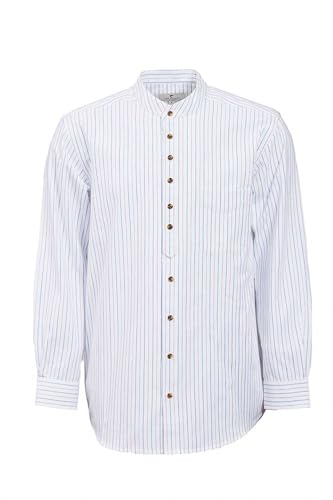 Blue Stripe on White