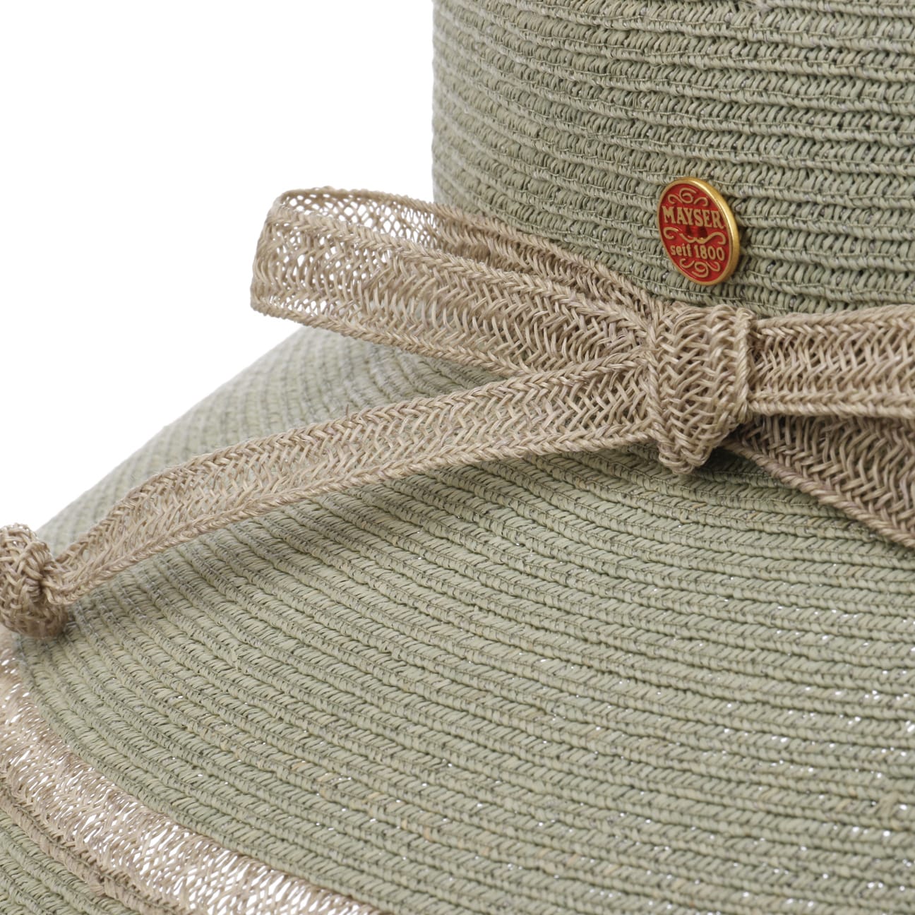 Stylish Mayser Lilien Raffia Hat for Women - Wide Brim Sun Hat for Beach, Summer, and Outdoor Activities