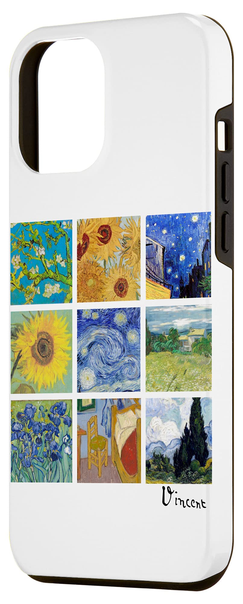 iPhone 12 Pro Max Case - Van Gogh Inspired Art Cover with Sunflowers & Starry Night Design | Protective Phone Cover for Daily Use, Travel & Gift Giving