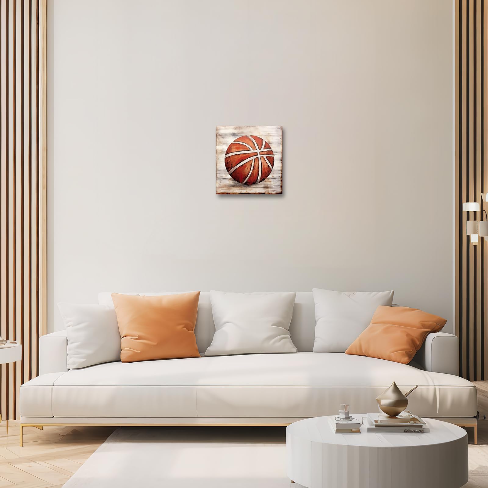 Basketball Wall Art Prints - Inspirational Sports Canvas Posters for Boys Room, Bedroom, Living Room, Gym & Office Decor - 24x24 Inch - Perfect for Basketball Lovers & Sports Themed Spaces
