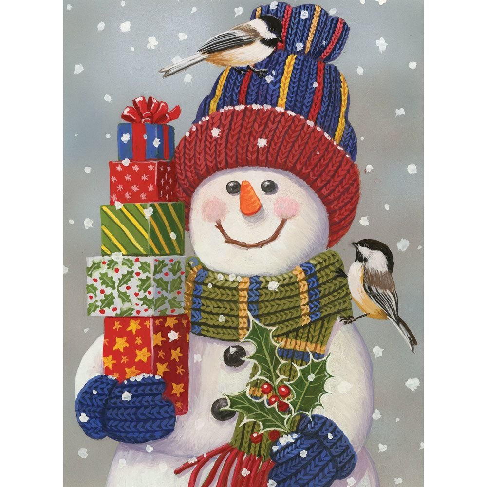 500 Piece Christmas Jigsaw Puzzle for Adults - Snowman with Presents Holiday Puzzle by William Vanderdasson - 18