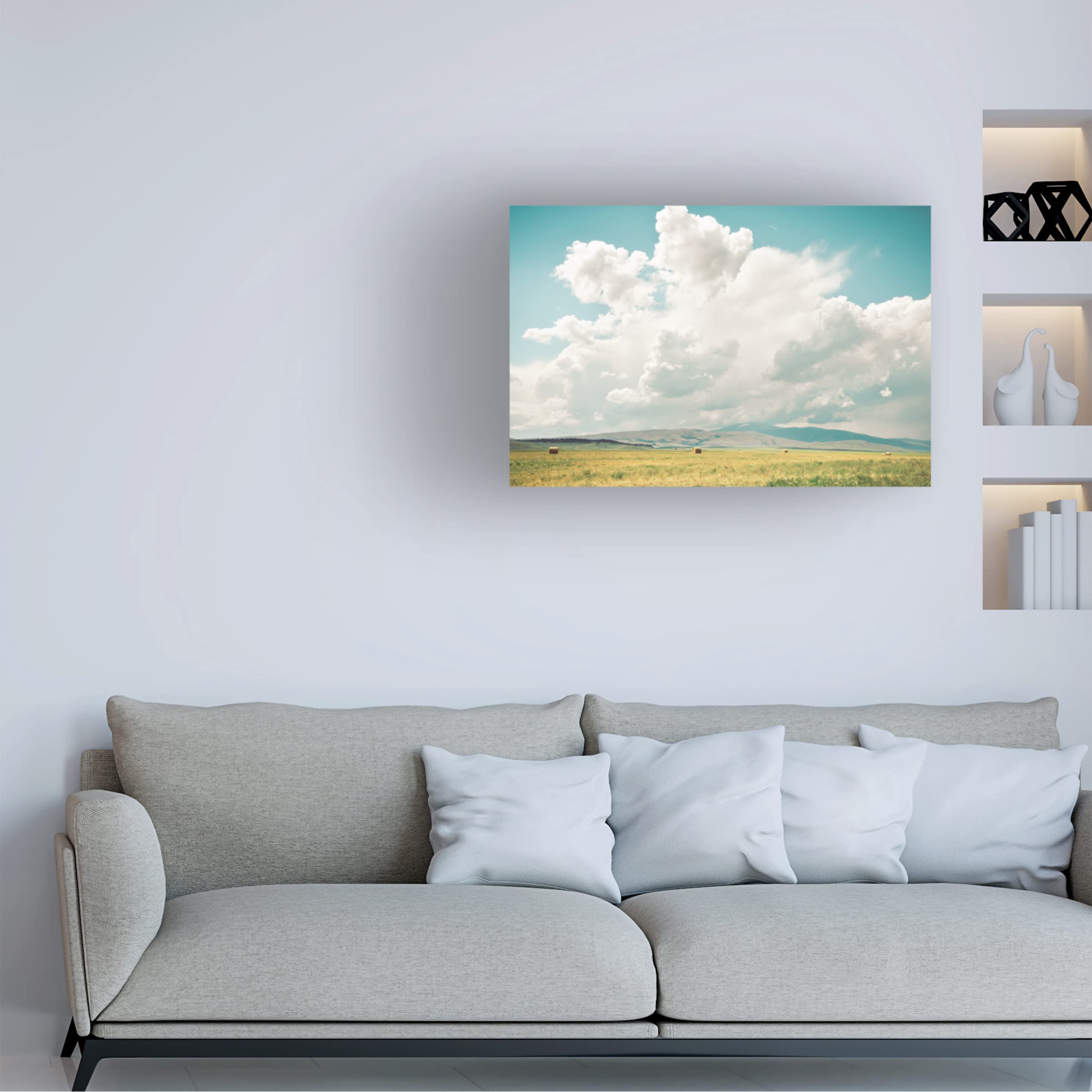 Annie Bailey Art 'First Cut' Canvas Wall Art - Modern Abstract Painting for Living Room, Bedroom & Office Decor