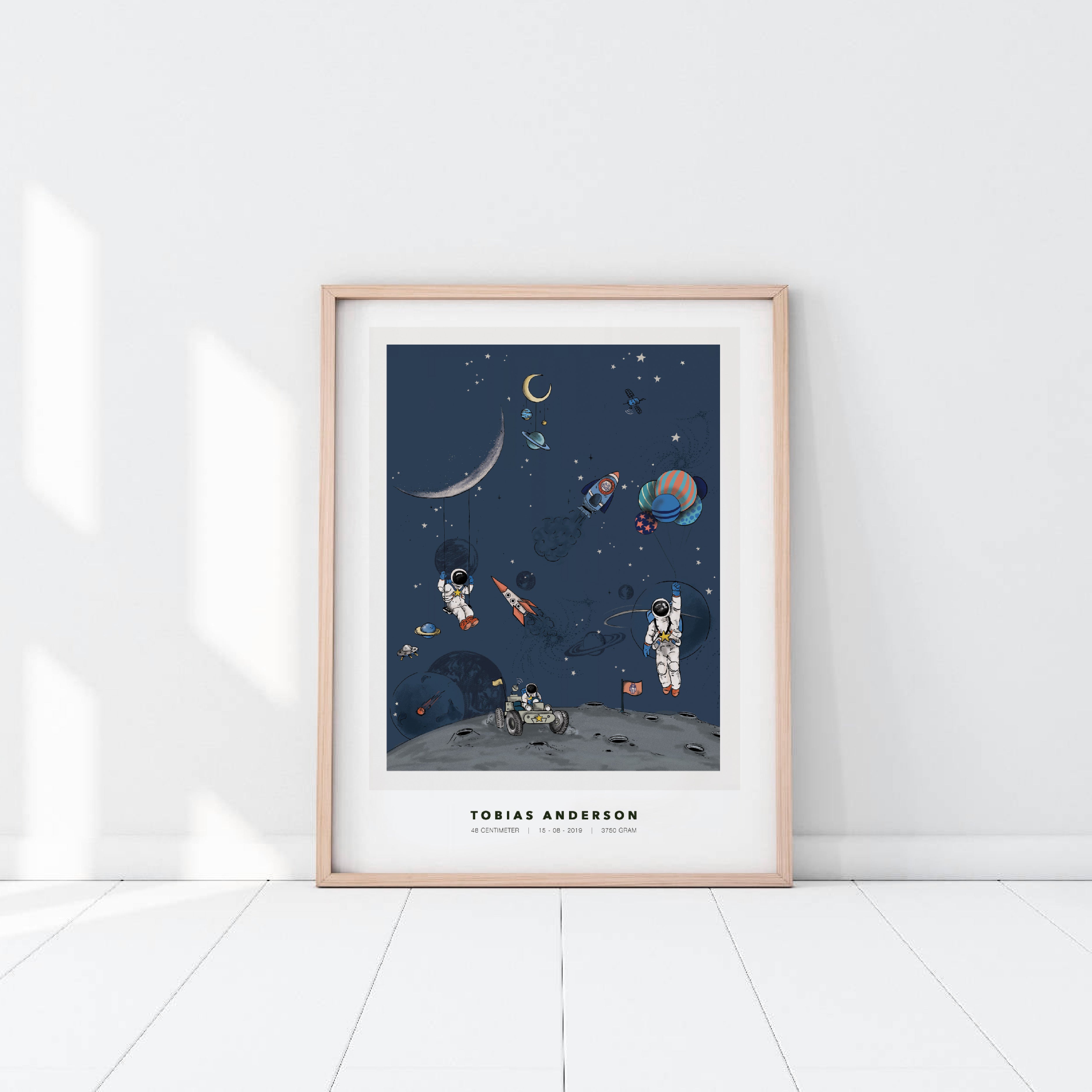Custom Galaxy Space Poster - Personalized Dark Starry Night Wall Art for Bedroom & Living Room Decor