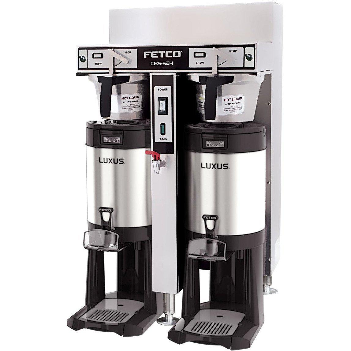 Fetco CBS 52H 15 Dual Station Commercial Coffee Brewer - IP44 Rated, 3x4.0 kW, 380-400V (Model C52206MIP) - Perfect for Cafes, Restaurants & Offices