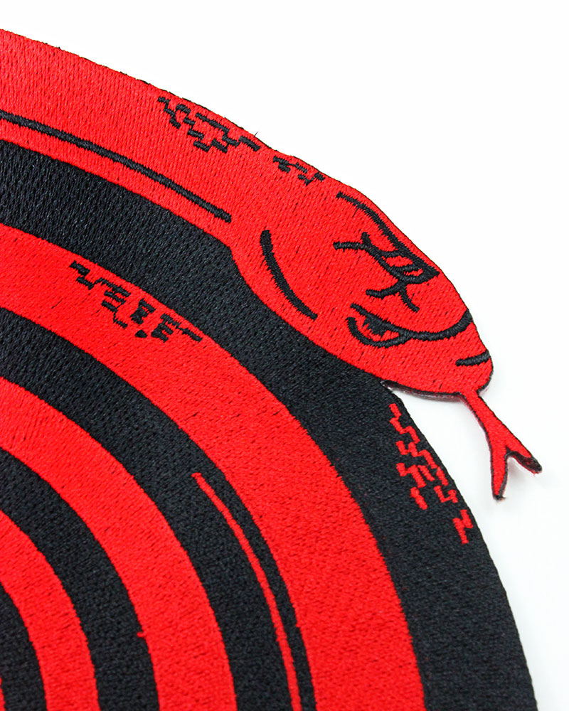 Vortex Snakes Large Back Patch - Embroidered Iron-On Denim Jacket Patch for Bikers & Rockers - Perfect for DIY Jackets, Vests & Bags