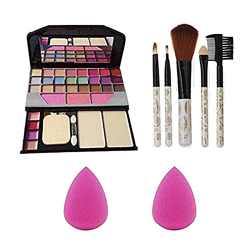 Elderwand TYA 6155 Makeup Kit with Brushes & Blenders - Perfect for Professional & Home Beauty Routines