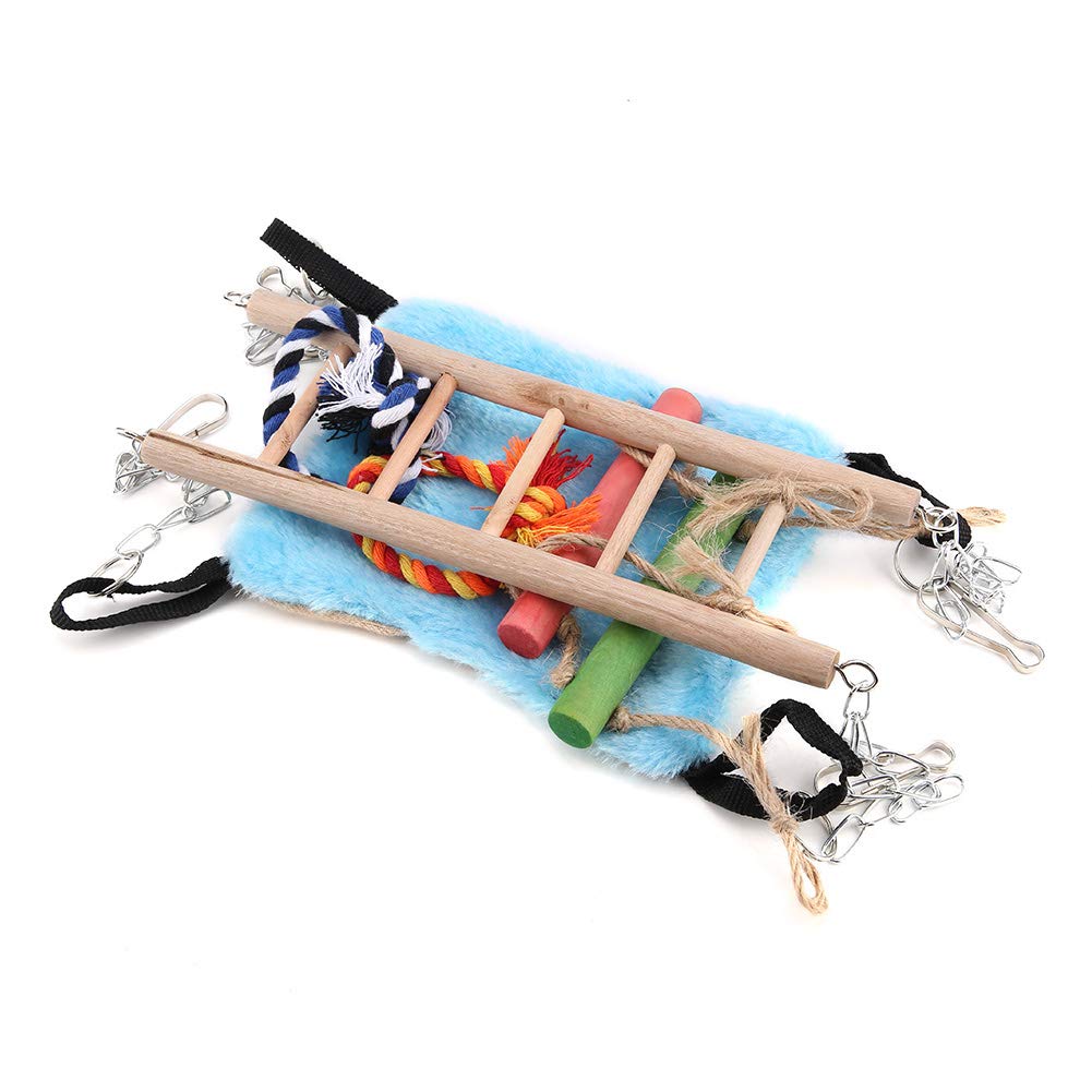 Climbing Net for Birds - Durable Bird Playground Toy Set with Swing Rope & Hanging Net - Perfect Cage Accessories for Parrots, Hamsters, Ferrets & Rats - Ideal for Playtime & Exercise in Aviaries & Pet Cages