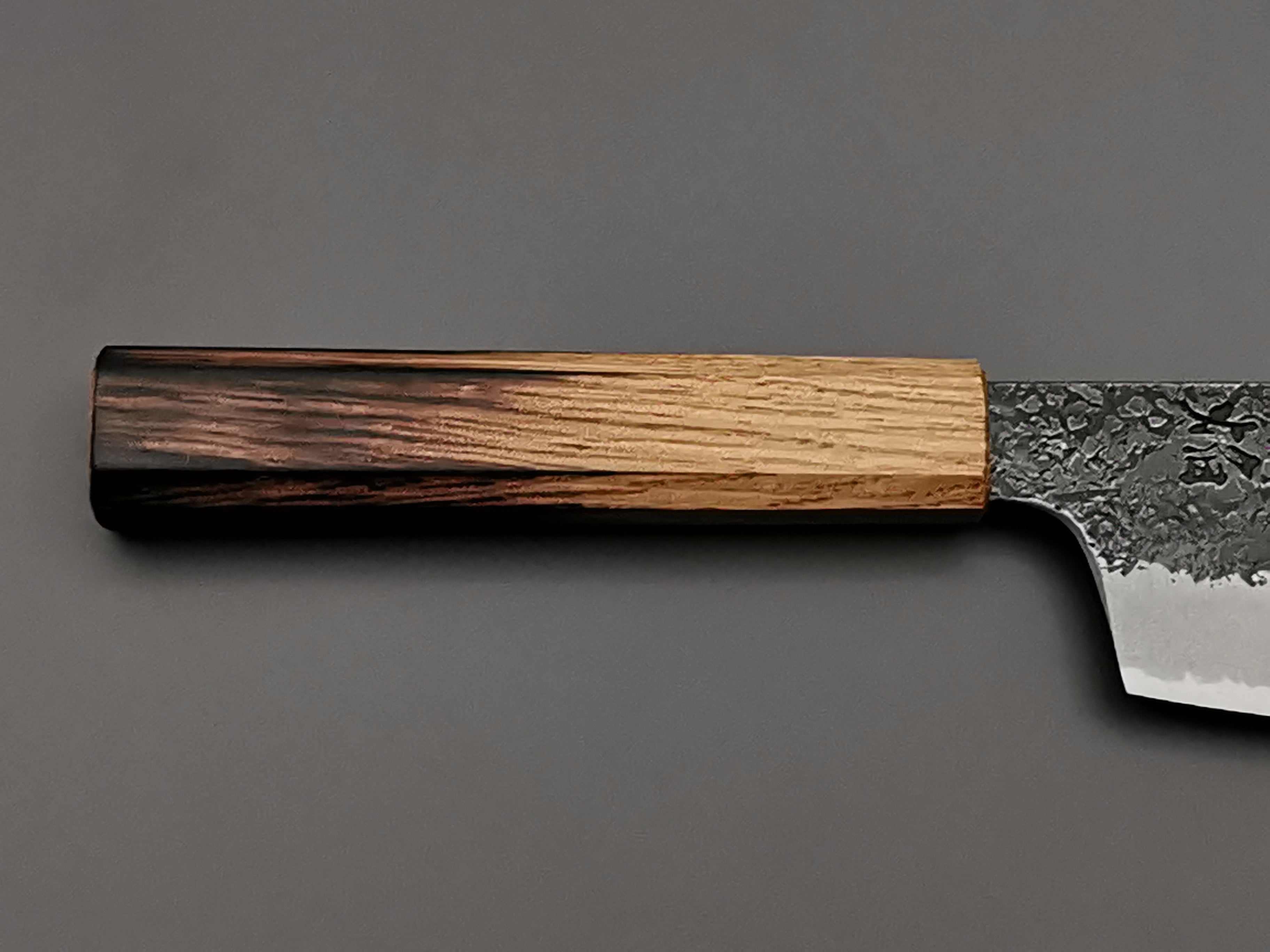 Premium Itsuo Doi Homura Guren Blue #2 Nakiri Knife - Japanese High-Carbon Steel Kitchen Knife for Professional Chefs & Home Cooking - Perfect for Slicing Vegetables, Herbs & Sushi Ingredients