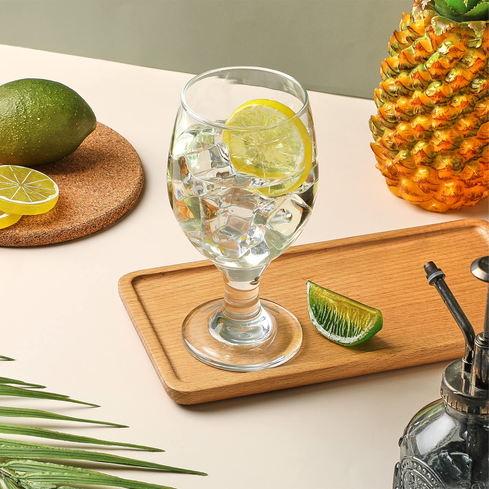 Patelai 30-Pack 13.5 oz Clear Stemmed Water Goblet Glasses - Elegant Drinking Glasses for Juice, Wine, Beer, Tea, Milk & Cold Beverages - Perfect for Dinner Parties, Weddings, Restaurants & Home Entertaining