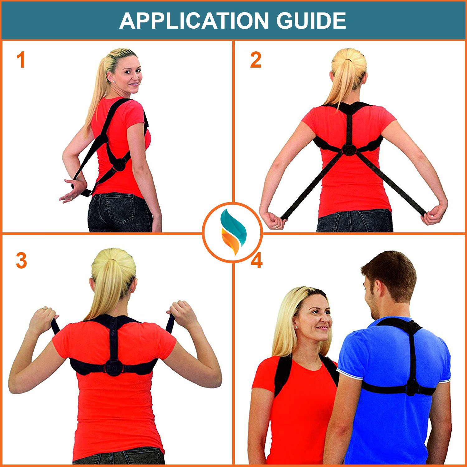 Best Back Support Brace & Posture Corrector for Men, Women & Teens - Relieve Slouching, Kyphosis, Back & Neck Pain - Includes FREE Underarm Pads - Ideal for Office Work, Driving, Gaming & Daily Activities