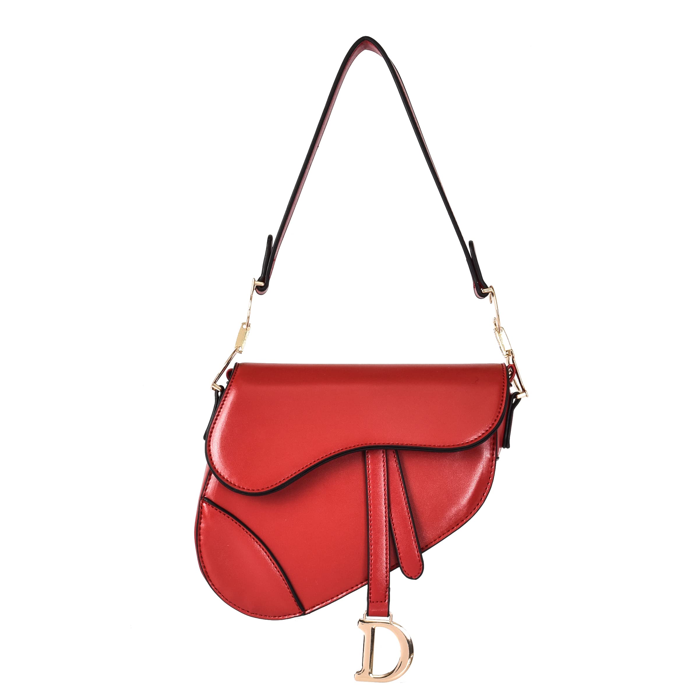 Vintage Crossbody Saddle Bag for Women - PU Leather Satchel Handbag - Perfect for Casual Outings, Travel & Everyday Use