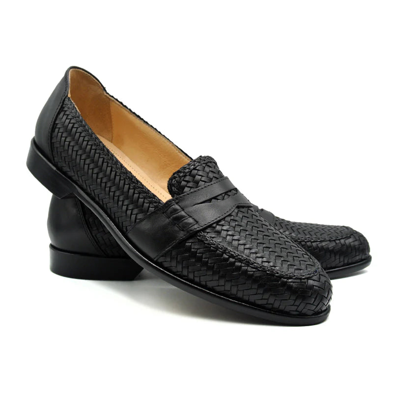 ZELLI BLACK NICOLA BASKET WEAVE DRESS L - Women's Elegant Woven Cocktail Dress for Parties, Weddings & Special Occasions