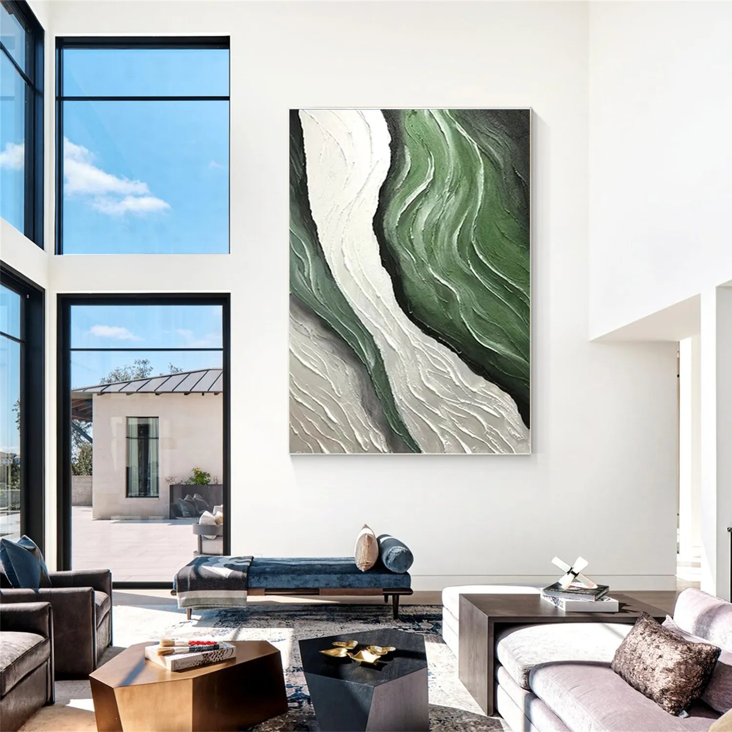 Ocean and Sky Painting - Stunning Coastal Landscape Wall Art #OS192 - Perfect for Living Room, Bedroom & Office Decor