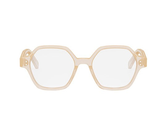 CELINE THIN CL50142I 042 Shiny Orange Geometric Women's Eyeglasses - Fashionable Cat Eye Frames for Women, UV Protection Glasses for Work & Daily Wear