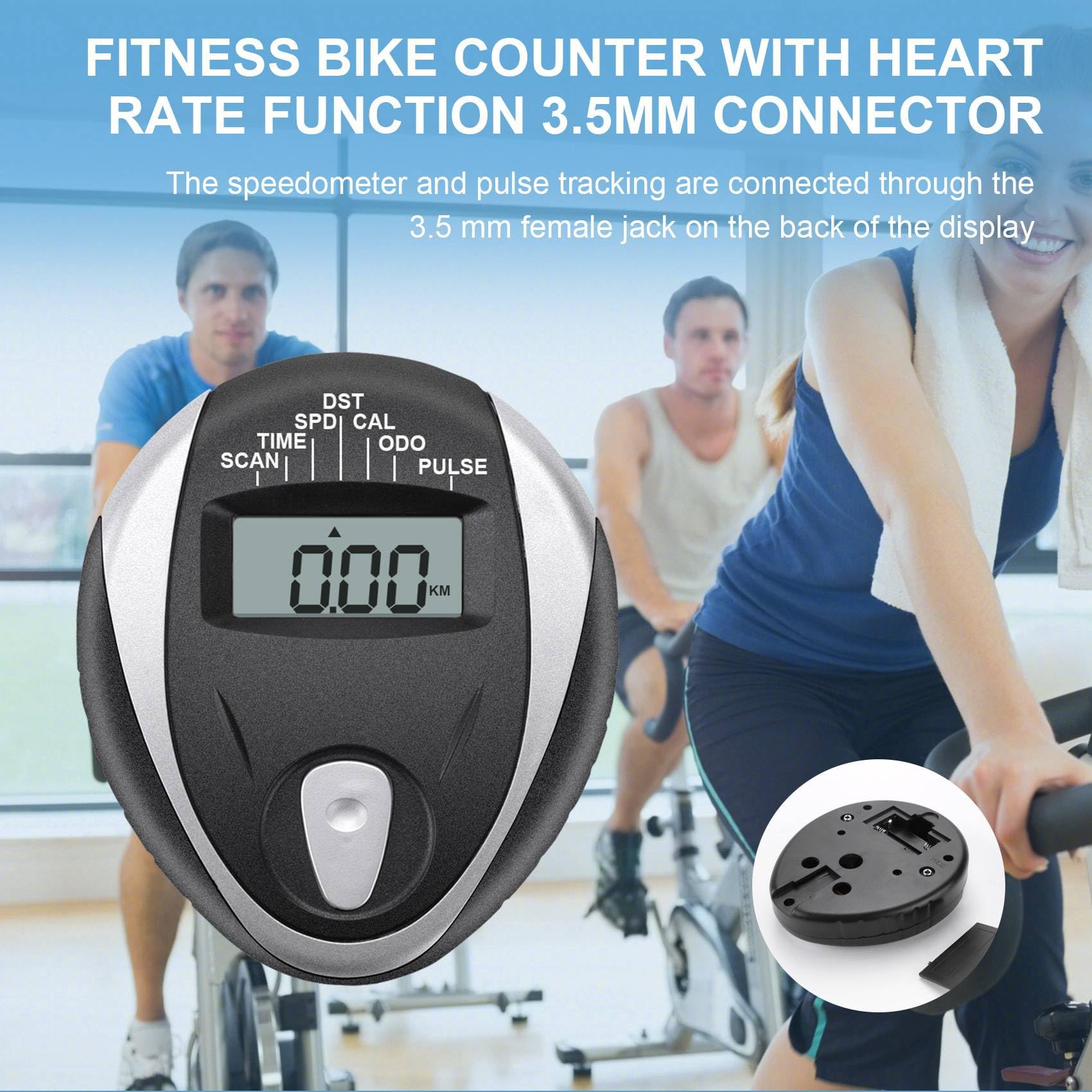 Bamberg Exercise Bike Speedometer Replacement - LCD Display with Heart Rate Monitor for Indoor Cycling - Perfect for Home Gym, Spin Class & Cardio Workouts