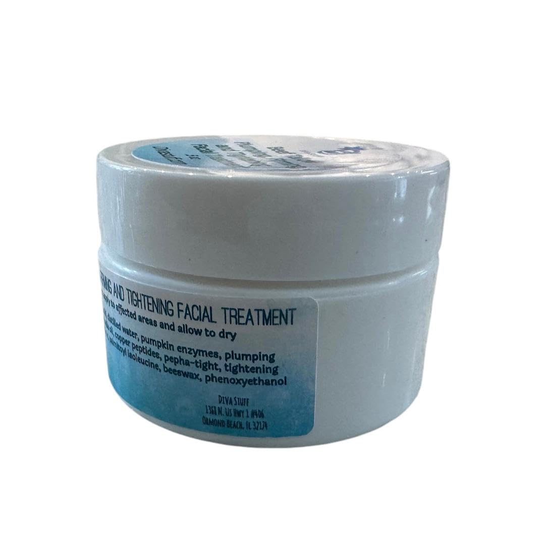 Diva Stuff Beef Tallow Plumping Facial Cream - Firming & Tightening Anti-Aging Treatment with Hyaluronic Acid, 0.5 oz - Perfect for Nighttime Skincare Routine & Dry Skin Hydration