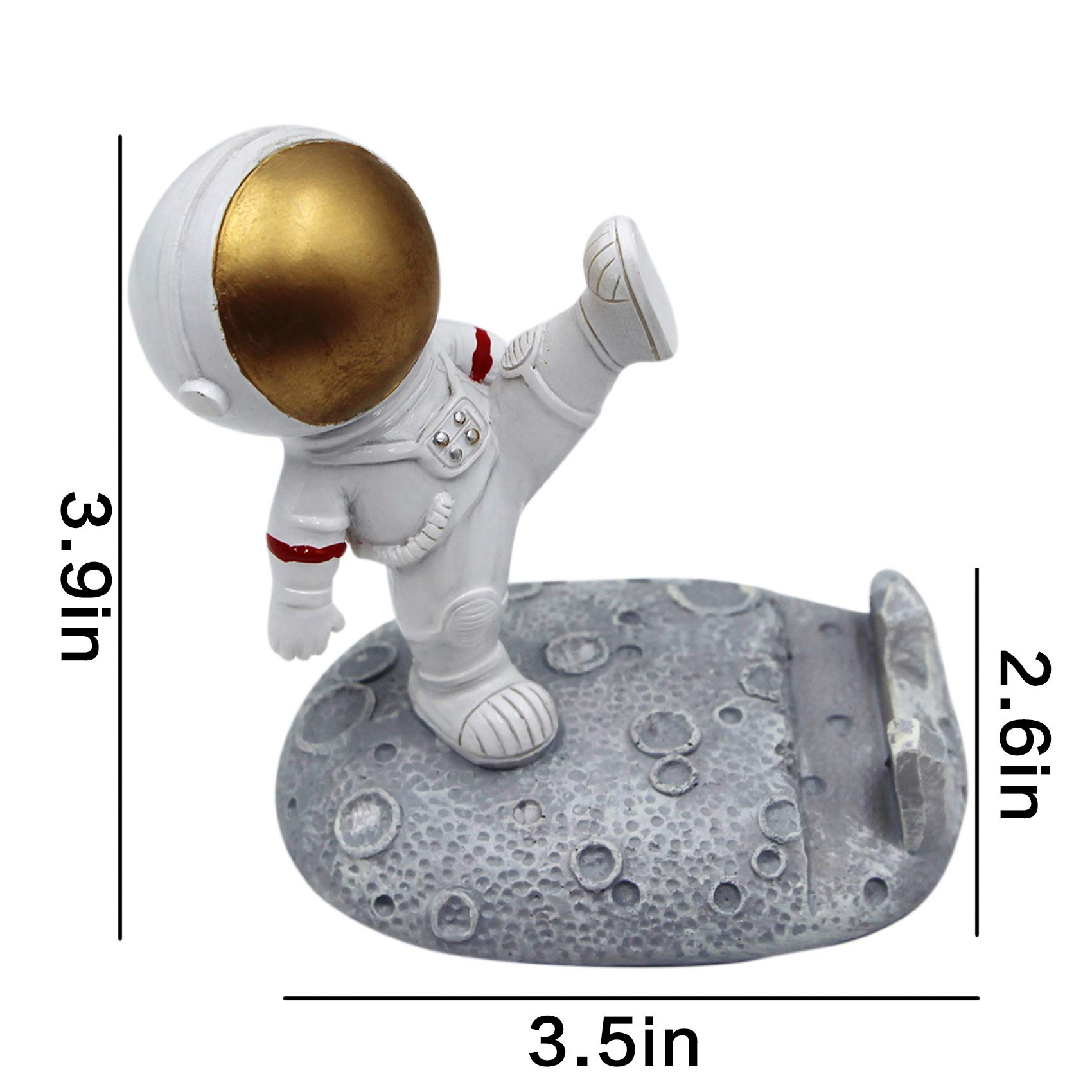 Creative Astronaut Phone Holder - Spaceman Cell Phone Stand for Desk, Home & Office - Cute & Funny Smartphone Bracket - Perfect for Work, Gaming & Video Calls