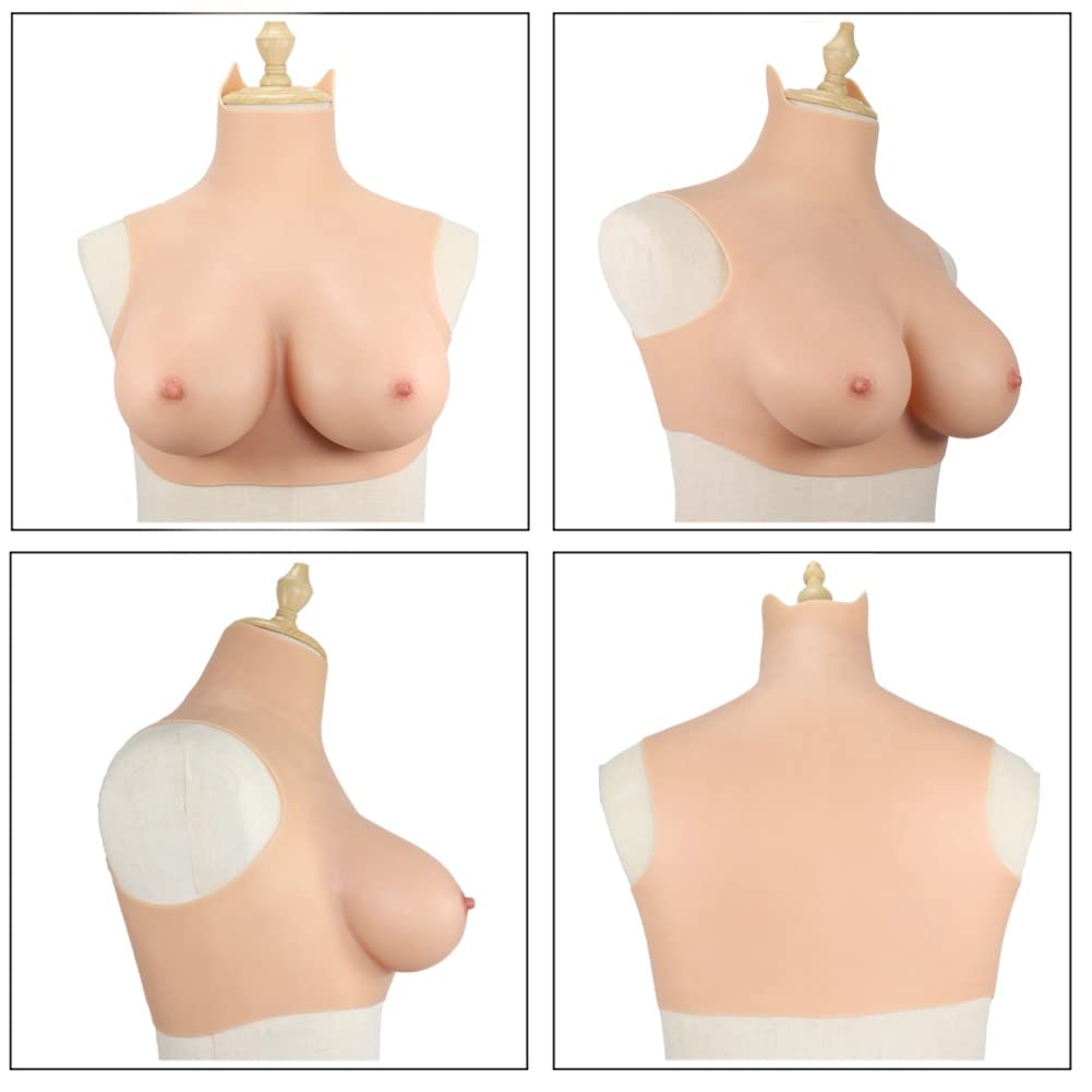 Silicone Breast Forms for Crossdressers & Transgender - B to I Cup Natural Looking Fake Boobs Enhancer - Perfect for Cosplay, Drag Shows & Gender Affirmation