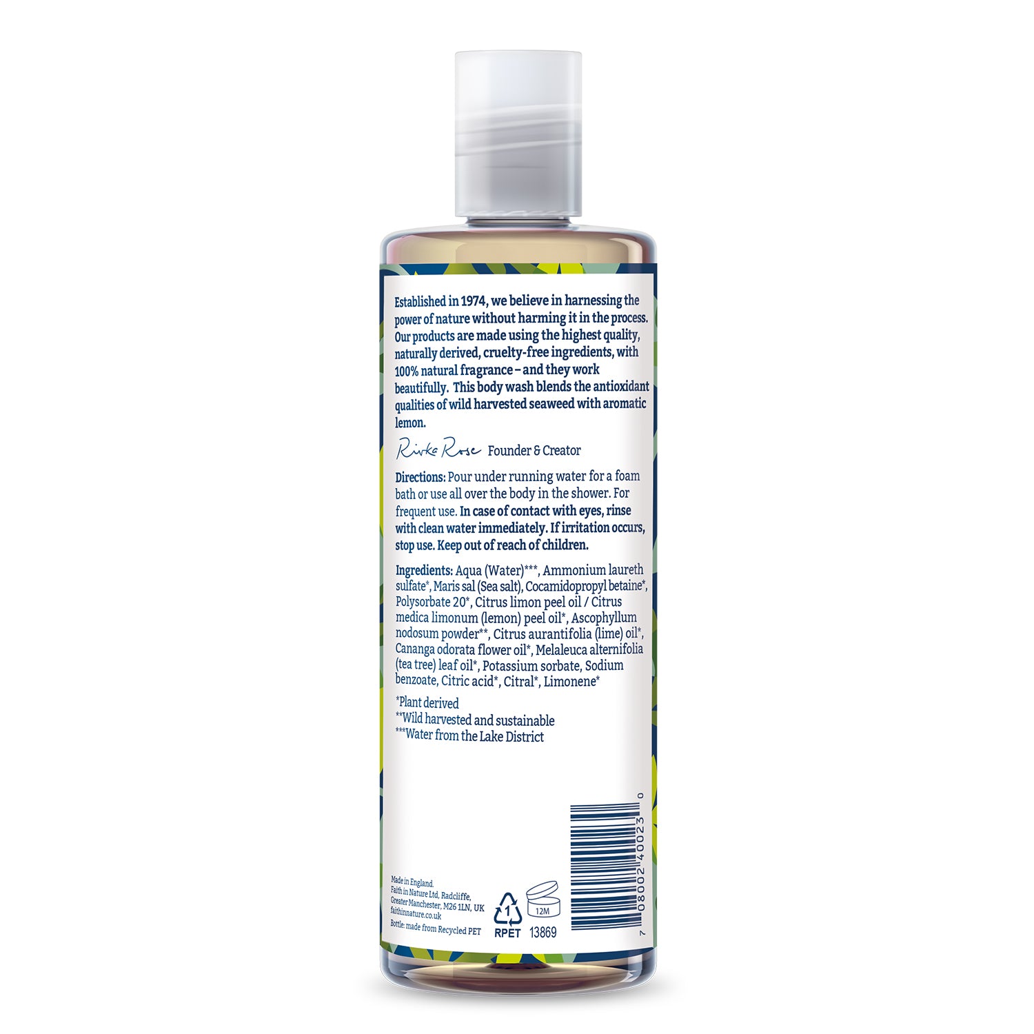 Faith In Nature Seaweed & Citrus Body Wash - Organic & Vegan Shower Gel for Hydrating & Refreshing Skin - Perfect for Daily Use & Spa Days
