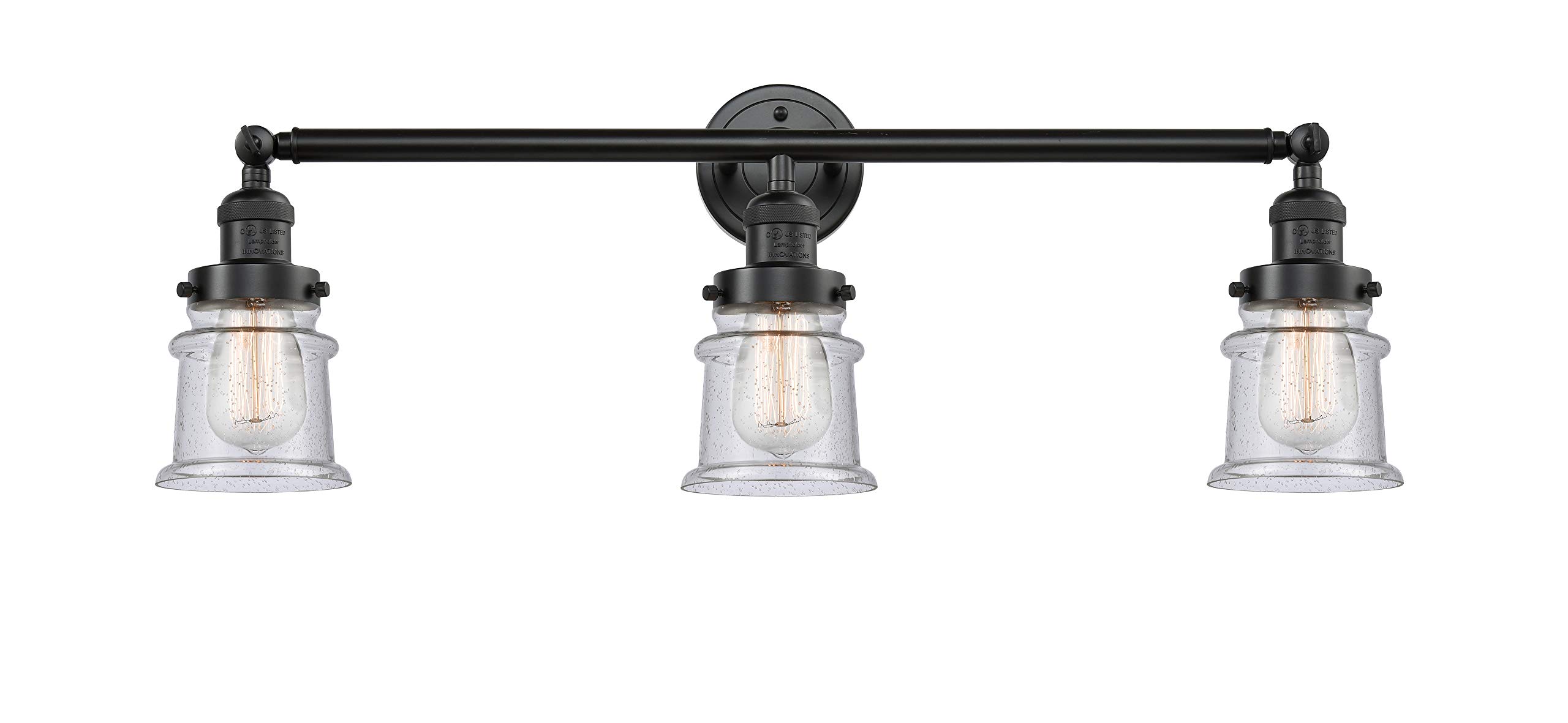 Franklin Restoration Collection 3-Light Bathroom Vanity Light in Oil Rubbed Bronze - Small Canton Design with LED Bulbs for Modern Bathroom & Powder Room Lighting