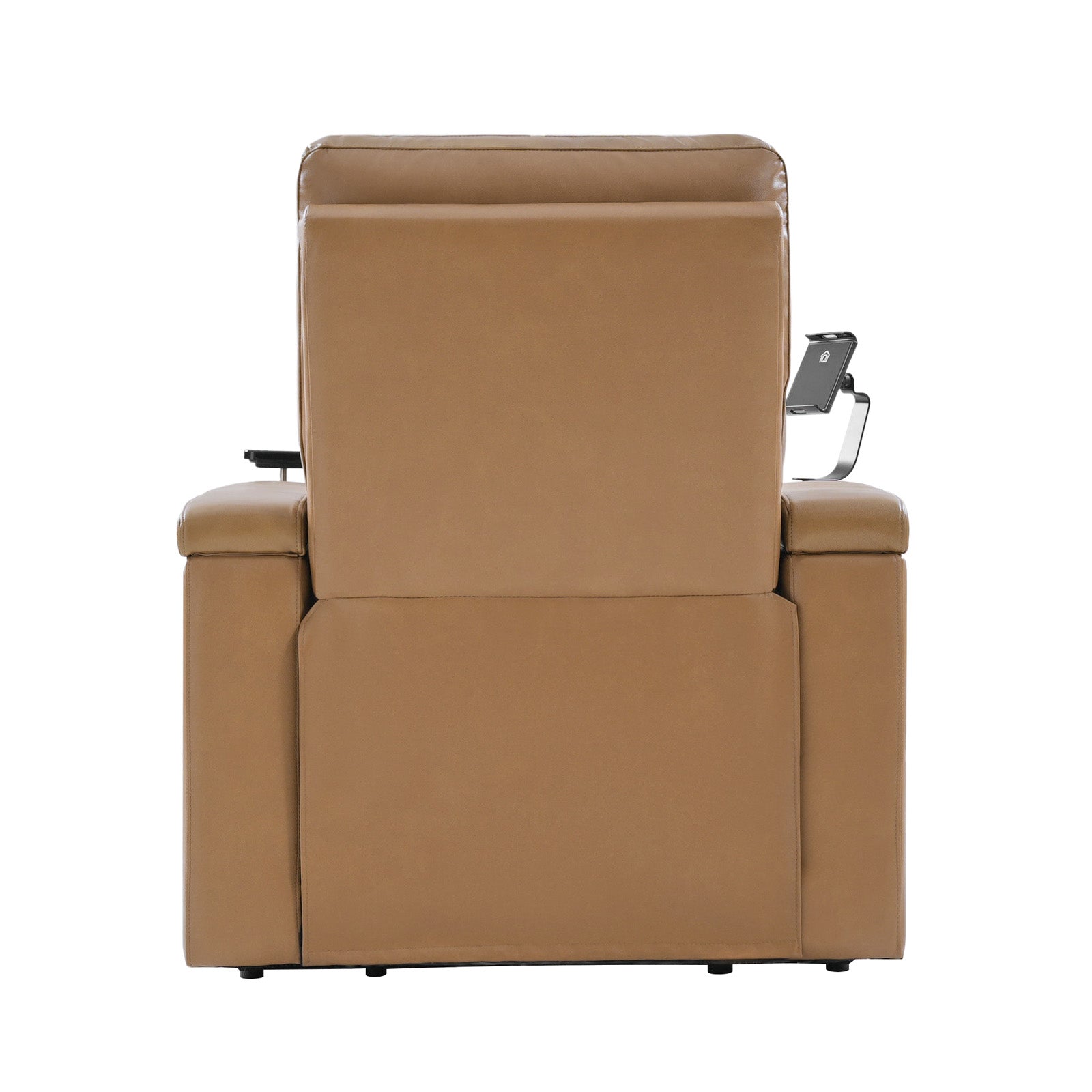 Iliana Electric Genuine Leather Recliner Chair with Side Table & Phone Holder - Power Lift Reclining Sofa for Living Room, Home Theater & Office Comfort