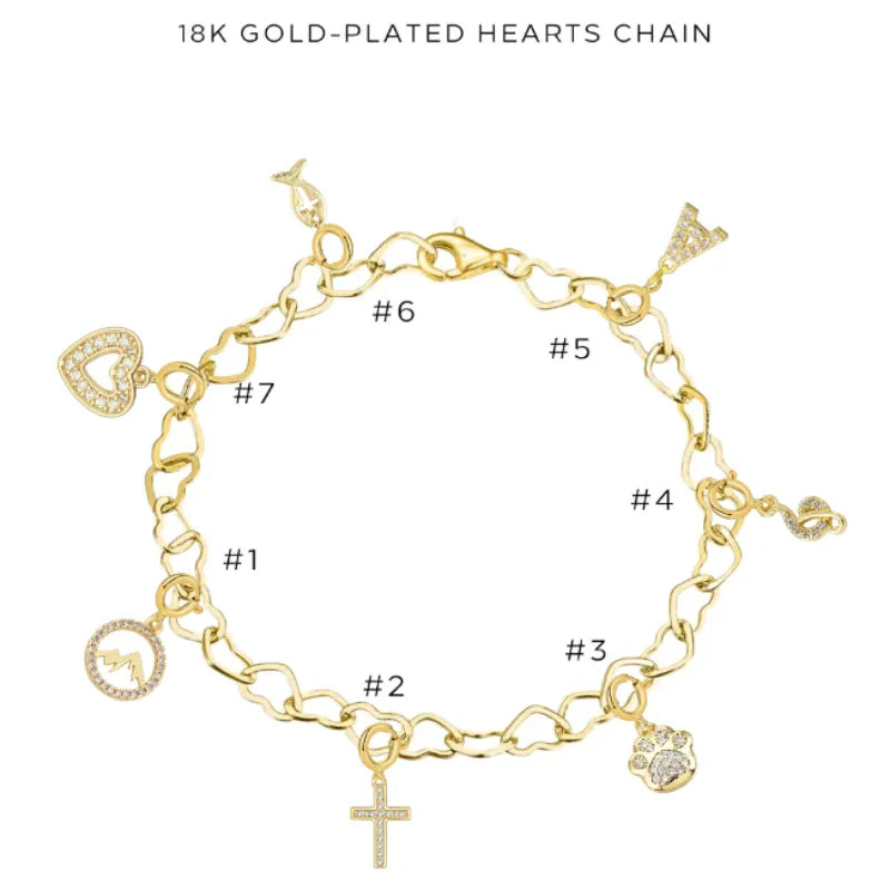 Elegant Charm Bracelet with Assorted Charms - Perfect for Gifts, Parties & Everyday Wear | $74.00