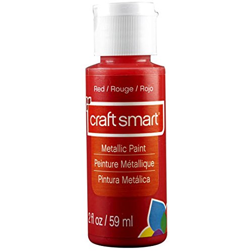 Craft Smart Metallic Red Paint - Premium Acrylic Paint for DIY Crafts, Art Projects & Home Decor | Perfect for Canvas, Wood, Ceramics & More