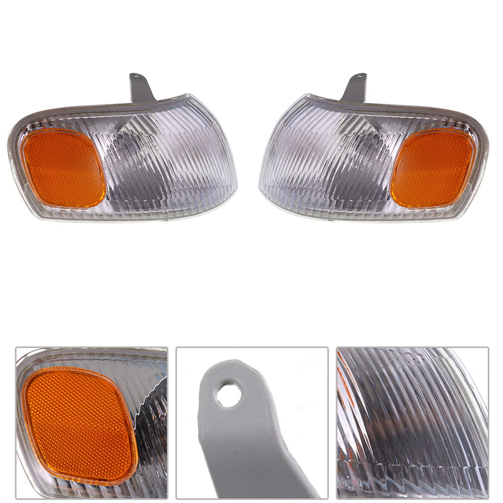 2-Pack Turn Signal Lights & Park Signal Corner Marker Lights Replacement for 1998-2000 Toyota Corolla (TO2520150, TO2521150) - Perfect for Night Driving & Enhanced Vehicle Safety