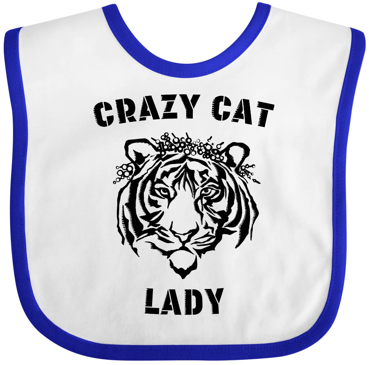 Crazy Cat Lady Baby Bib with Crown - Fun Feeding for Pets