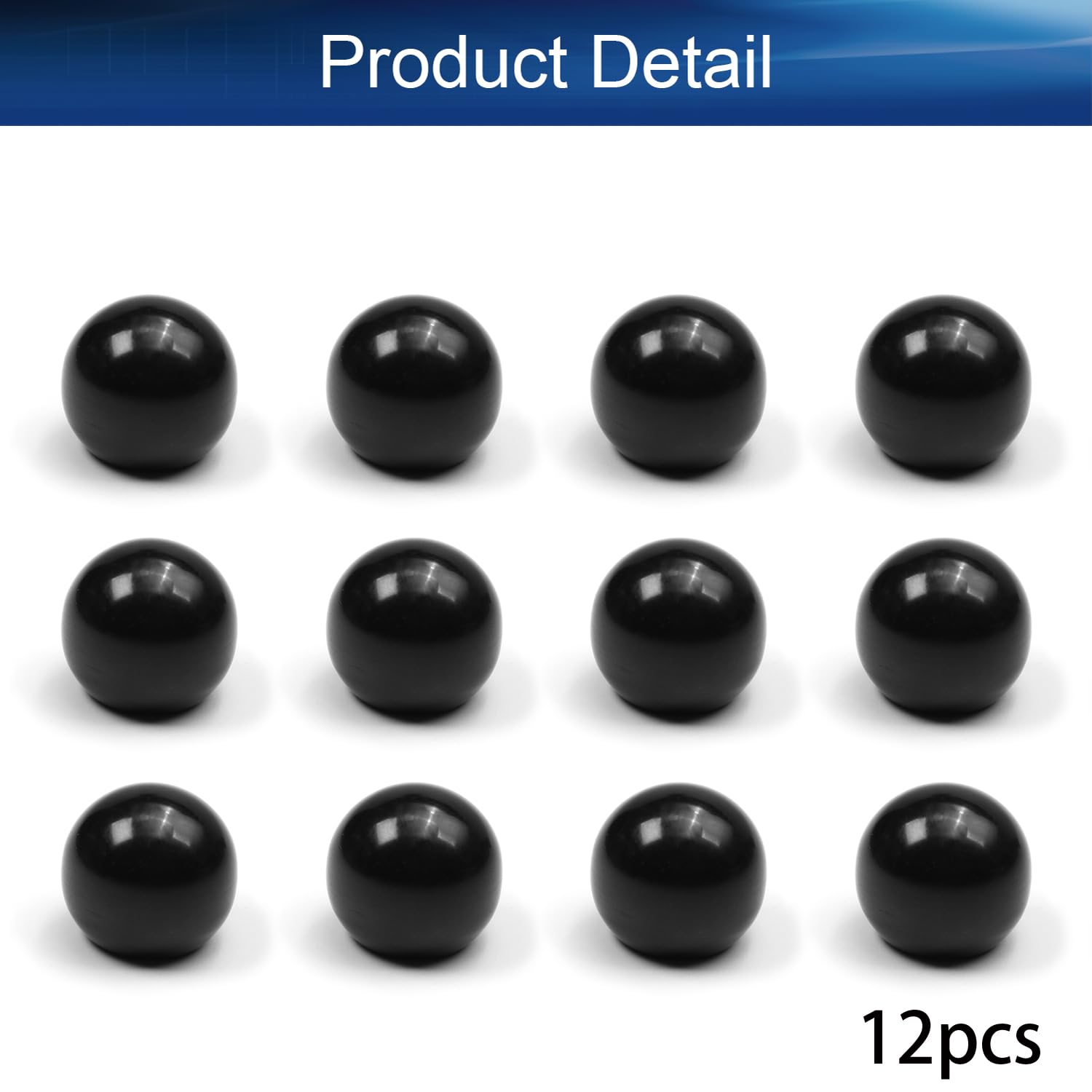 4Pcs Black Bakelite Ball Knob Handles - M5 Female Thread, 16mm Diameter, Smooth Rim - No Twist Design for Lawn Mowers & Exercise Equipment - Durable Thermoset Construction for Outdoor Power Tools & Gym Machines