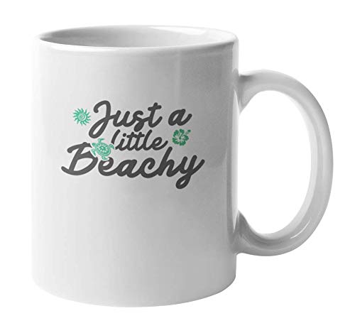 Beach Lover Coffee Mug - 11oz Ceramic Ocean Themed Tea Cup for Beach & Vacation Enthusiasts - Perfect for Summer Drinks, Gifts & Coastal Home Decor