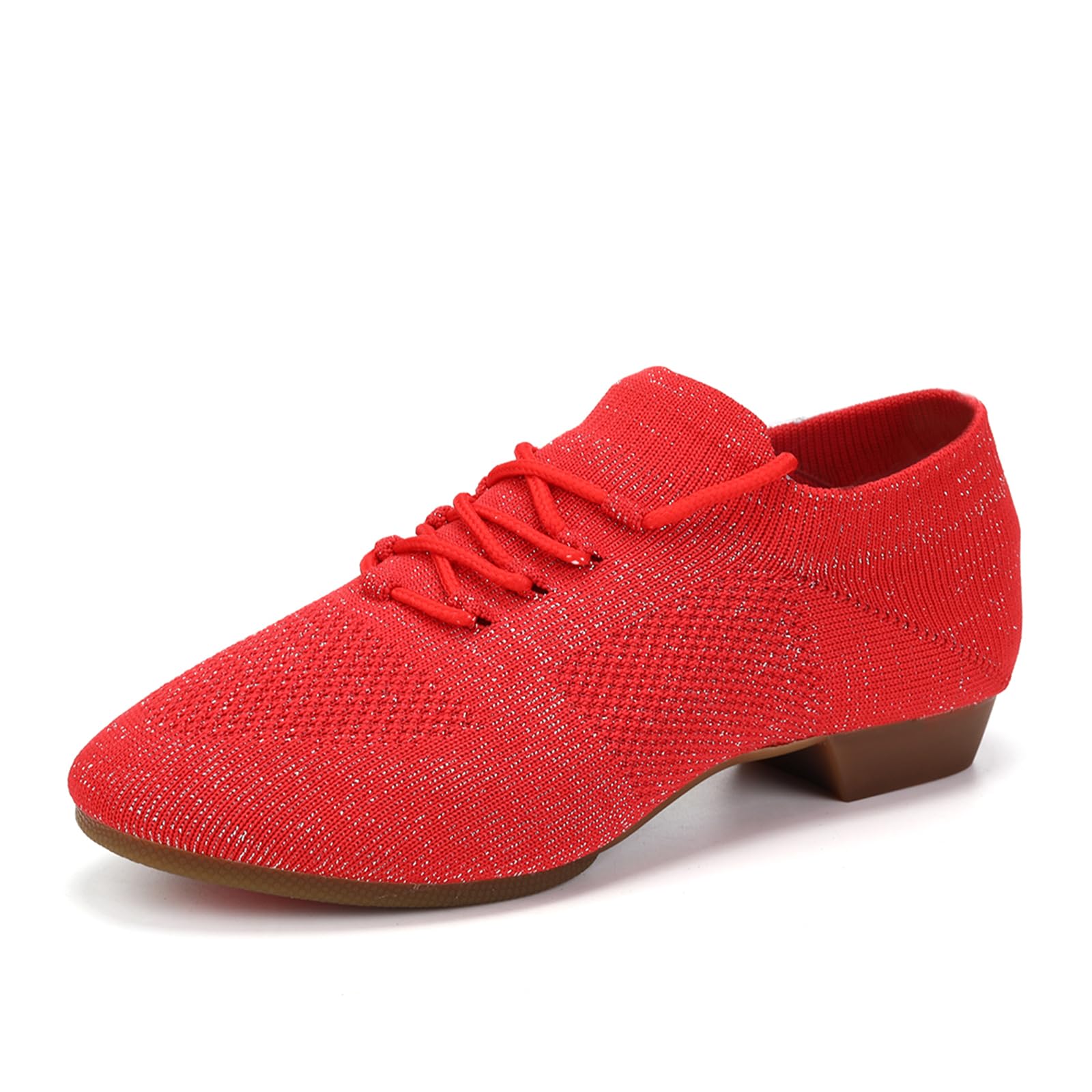 YKXLM Women's Standard Practice Social Dance Sneakers - Low Heel Ballroom Shoes for Beginners | Perfect for Latin, Salsa & Wedding Dance Practice