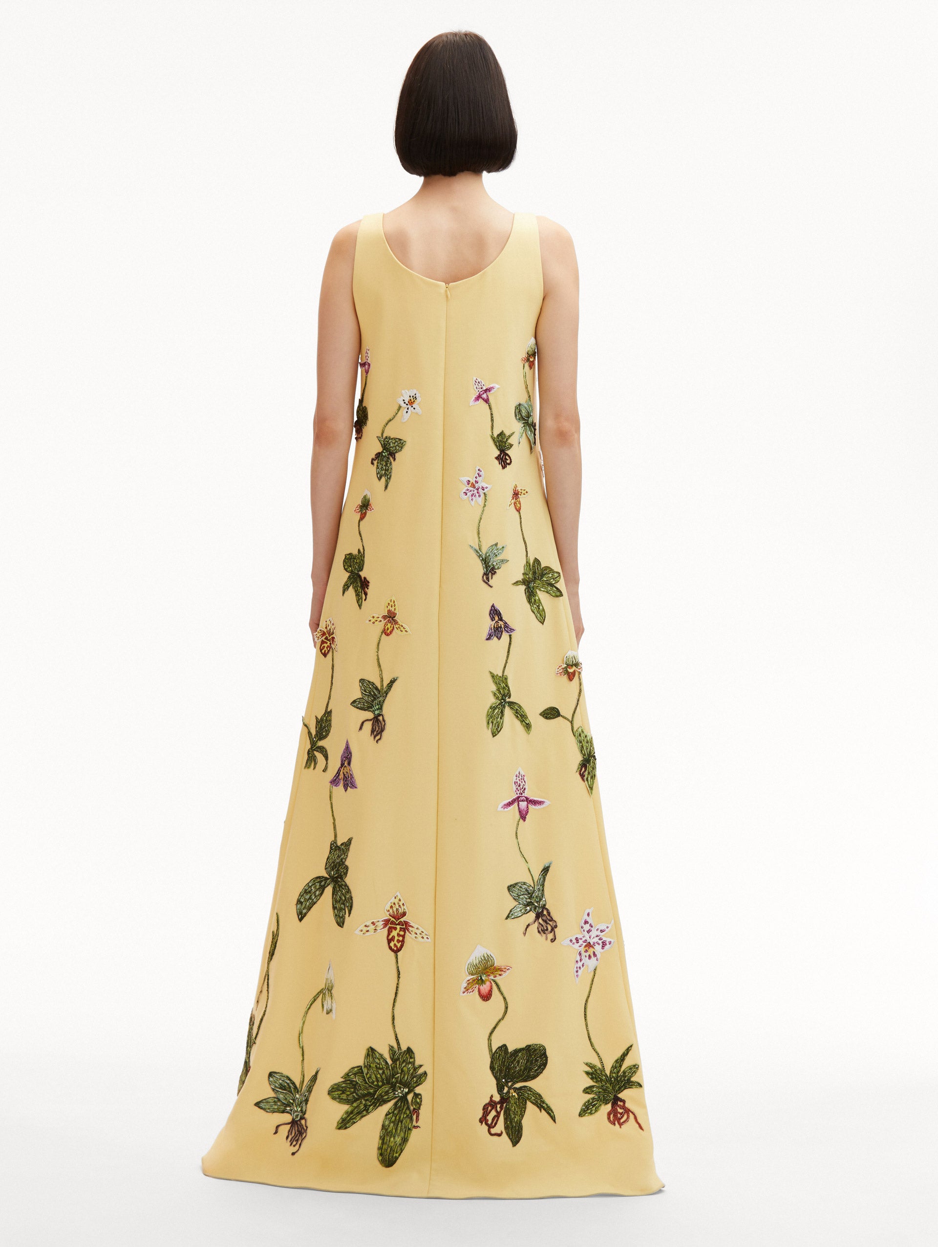 Elegant Orchid Embroidered Evening Gown - Women's Formal Dress for Weddings, Galas & Special Occasions
