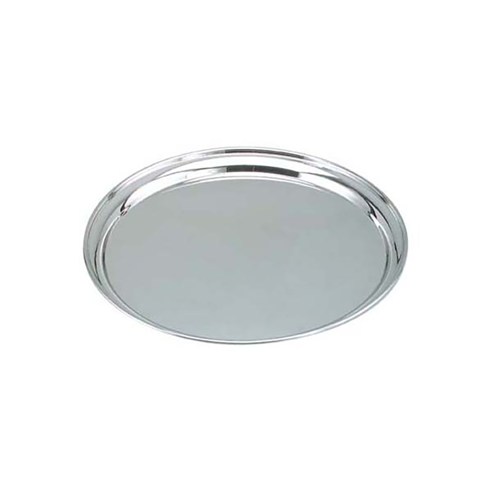 Premium Stainless Steel Round Waiter Tray - Heavy Duty Serving Tray for Restaurants, Cafes, Bars & Catering Events - Perfect for Professional Waitstaff & Home Entertaining