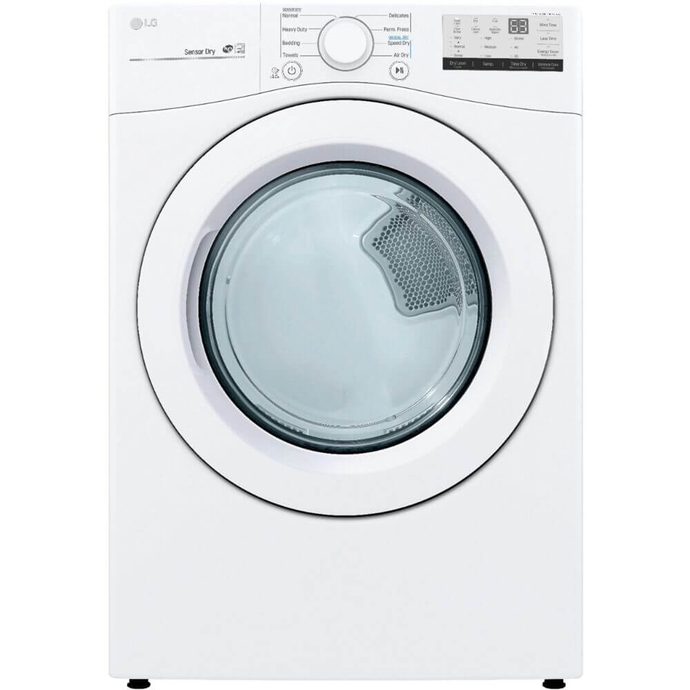 LG DLG3401W 27 Inch 7.4 Cu. Ft. Ultra Large Capacity Gas Clothes Dryer in White - Perfect for Large Families & Heavy Laundry Loads