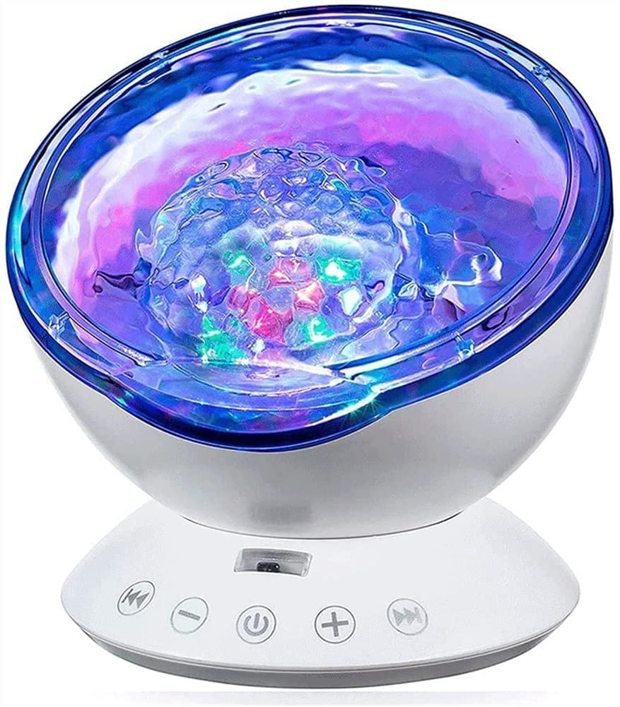 Galaxy Projector Light for Bedroom - Starry Night Sky & Ocean Wave Projector with Remote Control, White Noise Machine for Sleep, Relaxation & Meditation - Perfect Night Light for Kids, Adults & Home Decor (White) - Ideal for Nursery, Bedroom, Yoga Studio & Spa Relaxation