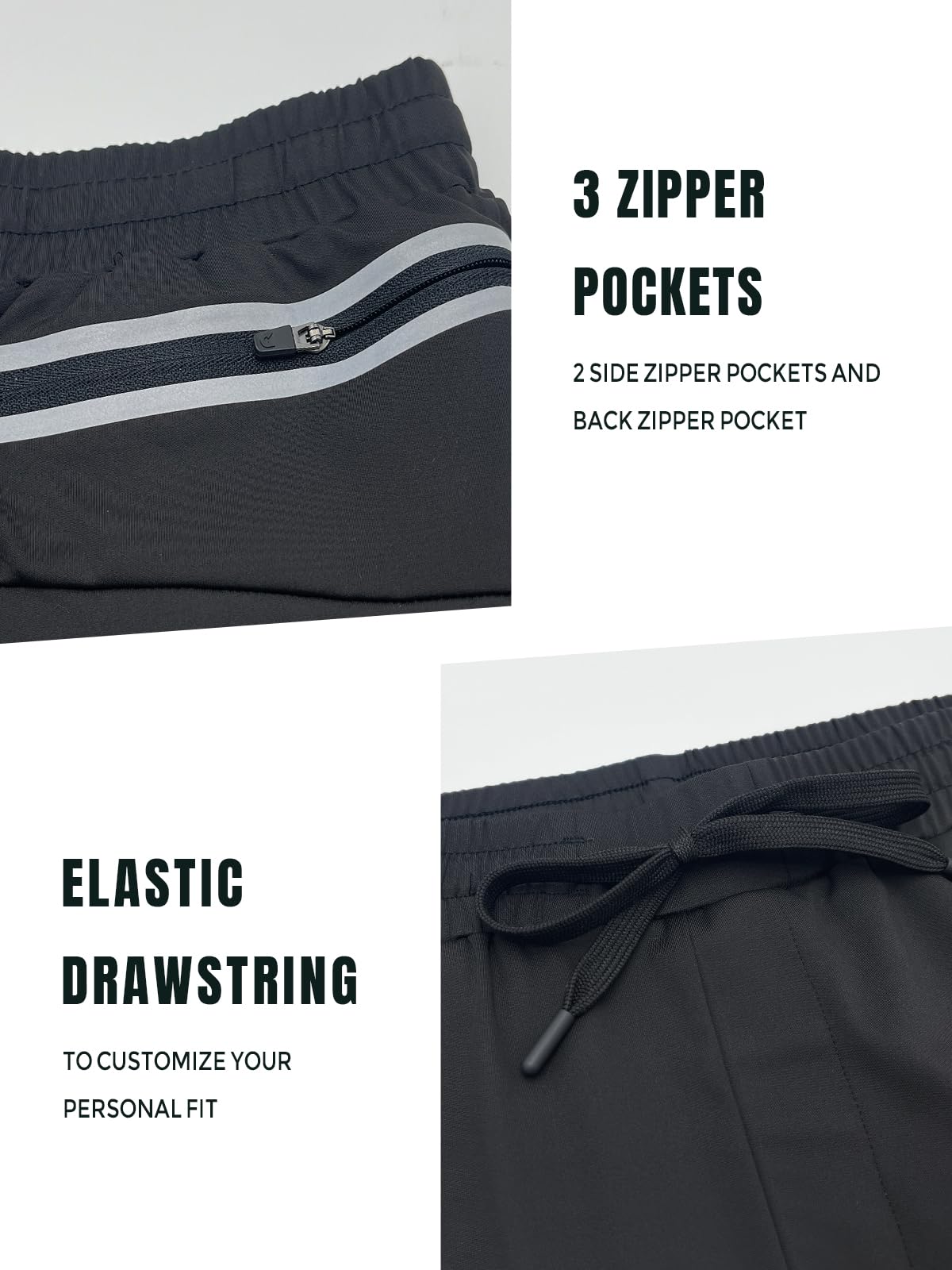 NORTHYARD Men's Joggers Pants with Zipper Pockets - Lightweight Sweatpants for Athletic Running, Workout & Gym - Comfortable Track Pants for Men | Perfect for Training, Lounge & Casual Wear