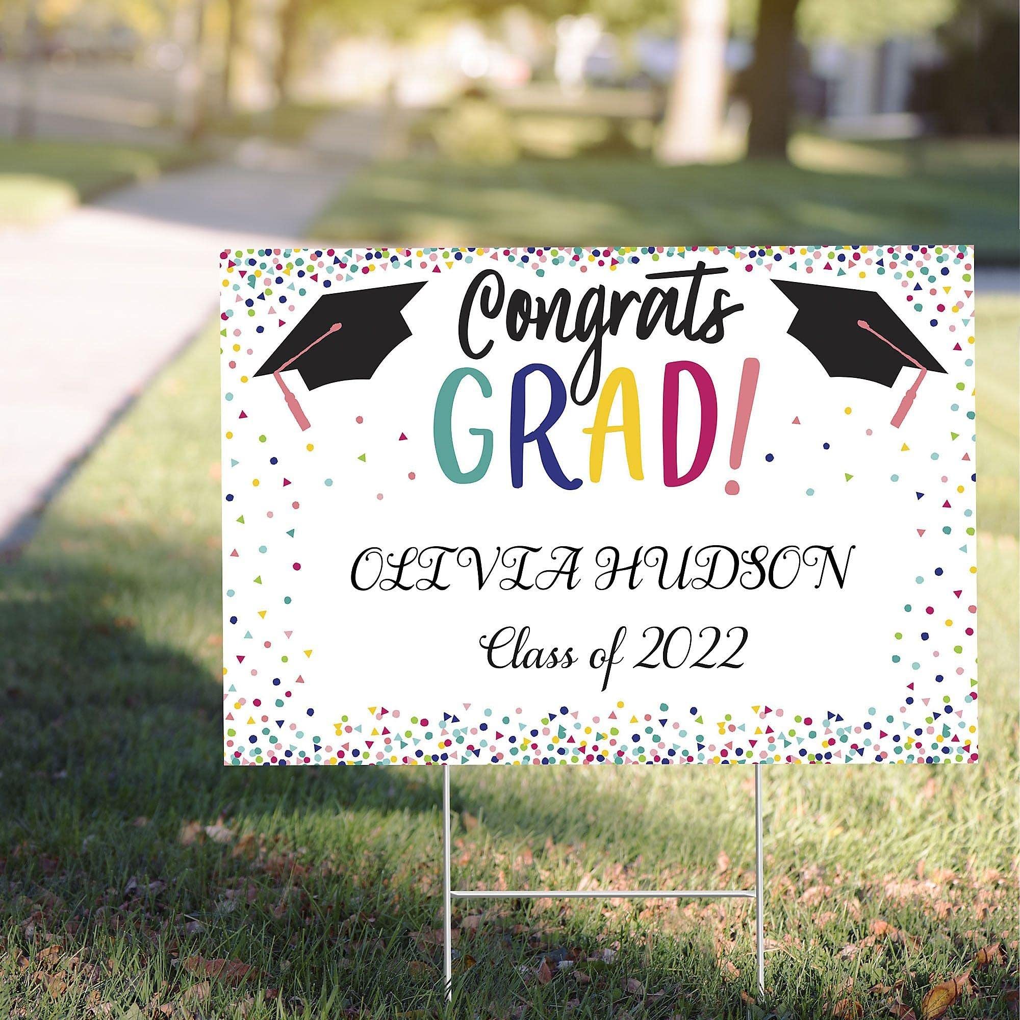 Custom Class of 2022 Graduation Yard Sign - Personalized Party Decorations 22