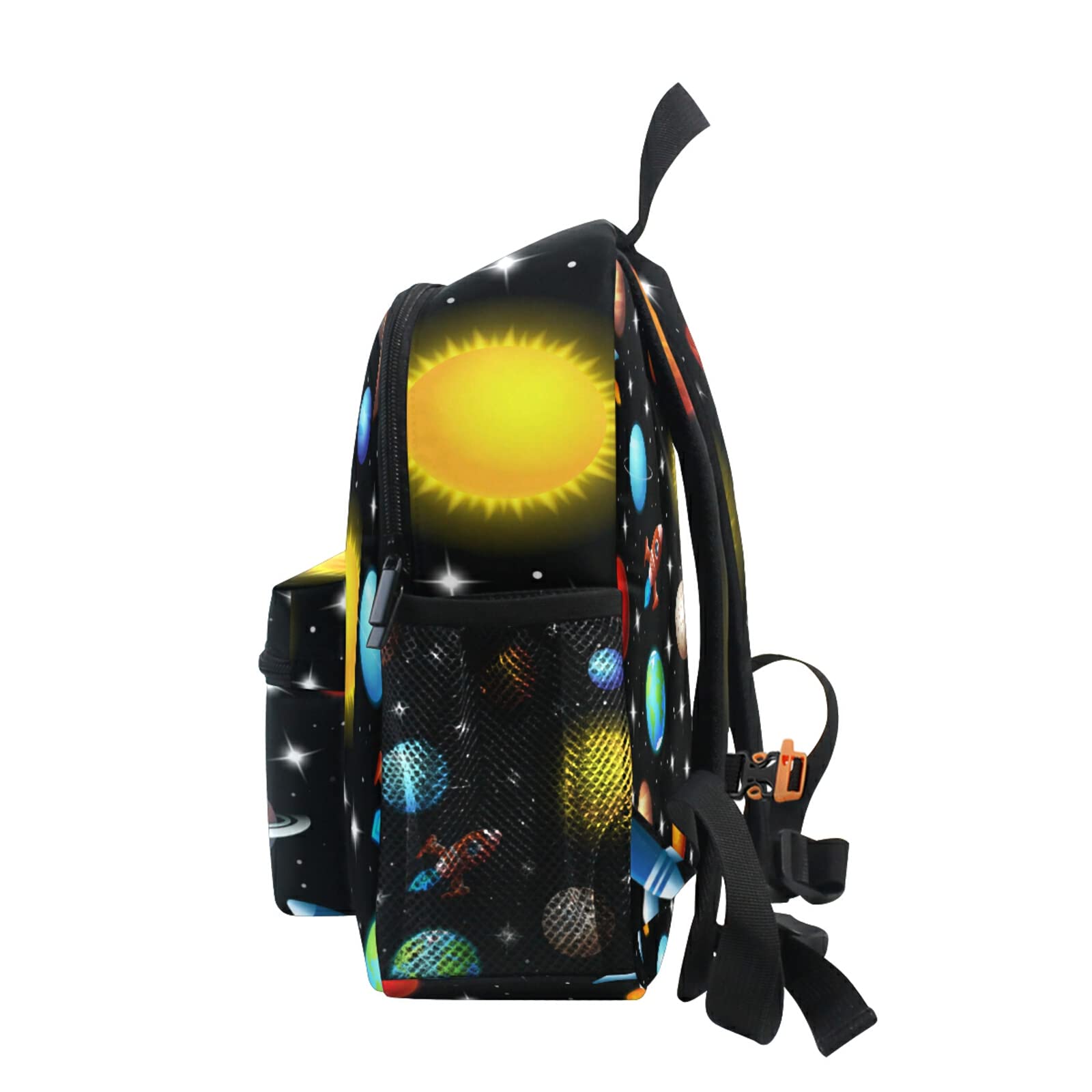 Custom Galaxy Planets Space Backpack for Kids - Personalized with Name/Text, Adjustable Chest Strap - Preschool & Toddler Backpack for Boys & Girls - Perfect for School, Daycare, Travel & Outdoor Adventures