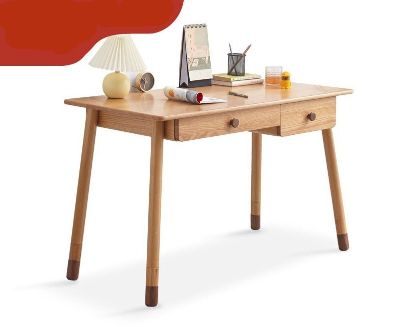 Solid Oak Adjustable Study Desk for Kids - Sturdy Kraft Table with Height Adjustment - Perfect for Homework, Drawing & Online Learning