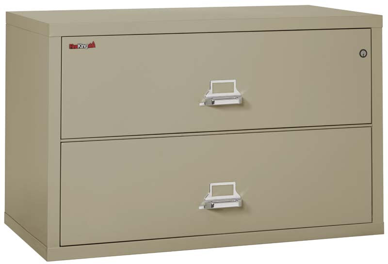 FireKing 2-Drawer 44-Inch Wide Lateral Fireproof File Cabinet - Secure Document Storage for Office & Home Use