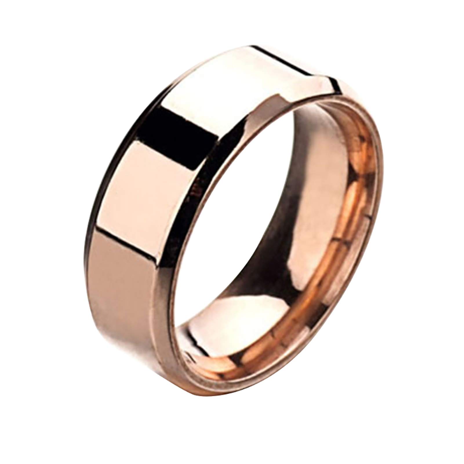 Meideli 1PC Stainless Steel Mirror Finish Unisex Wedding Band Ring - Lightweight Comfort Fit for Men & Women - Perfect Anniversary Gift for Him/Her - Ideal for Engagements, Proposals & Everyday Wear