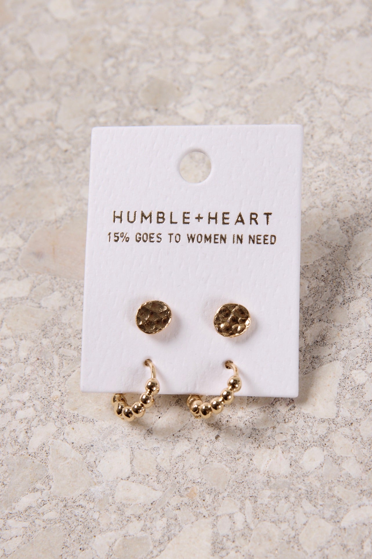 Gold Bubble Hoop EOL Stud Earrings Set - Trendy Dainty Jewelry for Women, Perfect for Everyday Wear, Parties & Gifting