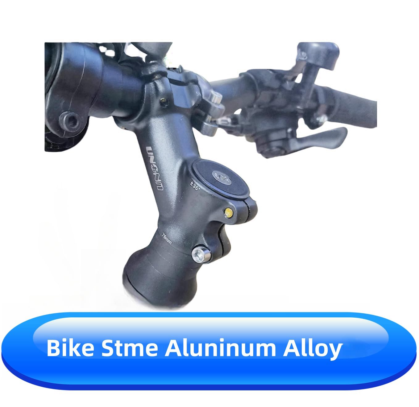 **31.8mm 110mm Bike Stem, ±35 Degree Adjustable Aluminum Alloy MTB Stem for Mountain, Road, BMX, Track Bikes - Lightweight & Durable for Commuting, Racing & Off-Road Adventures**