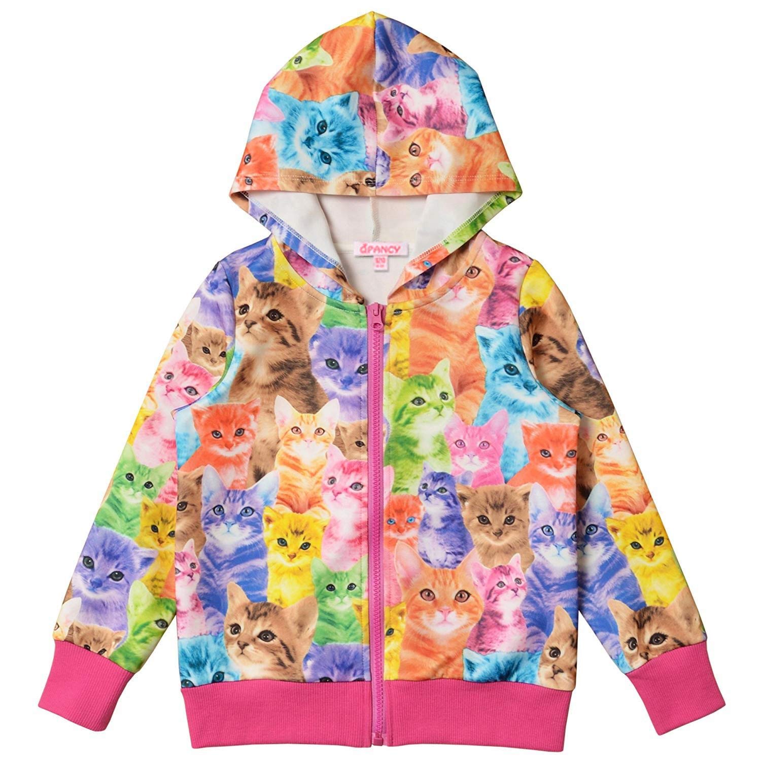Girls Unicorn Zip-Up Hoodie with Pockets - Cute Pullover Sweatshirt for Kids & Teens | Perfect for School, Playdates & Outdoor Activities