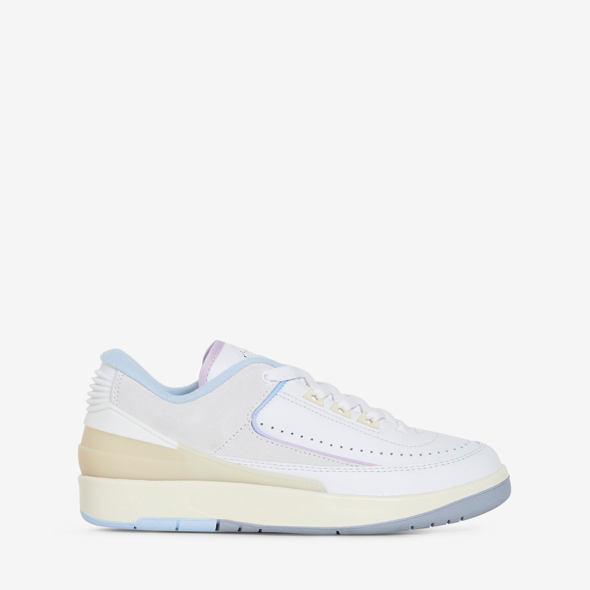 Women's Air Jordan 2 Retro Low Sneakers - Summit White/Varsity Red/Ice Blue | Basketball Shoes for Women | Perfect for Casual Wear & Street Fashion