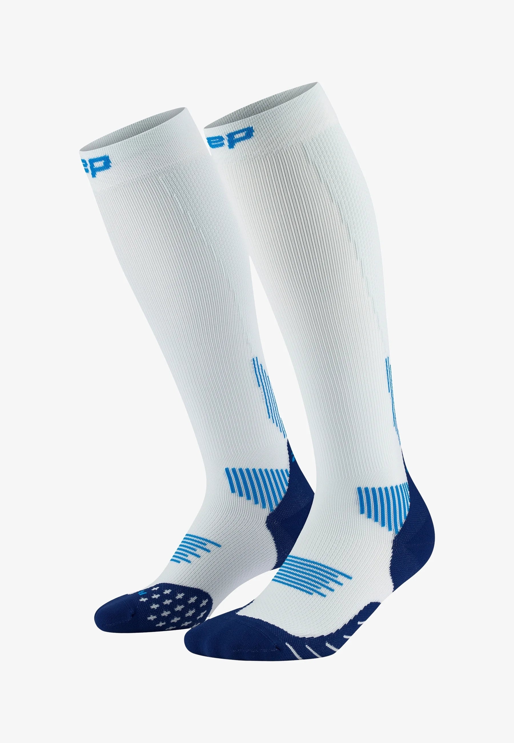 CEP Men's Running Socks Tall 5.0 - Compression Support for Marathon & Training - Ice Blue Athletic Socks for Jogging, Gym Workouts & Sports Recovery