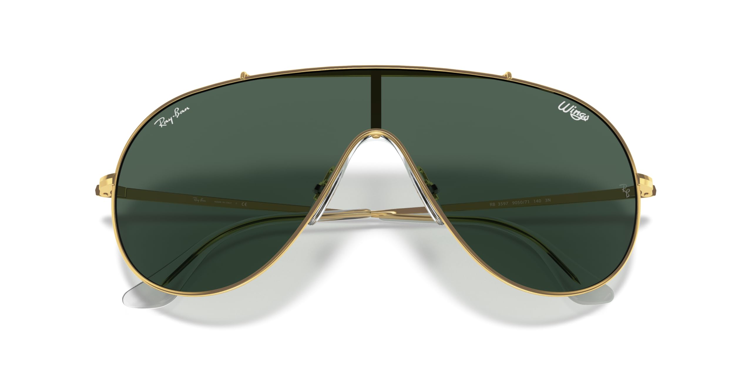 Ray-Ban RB3597 Wings Shield Polarized Sunglasses for Men & Women - UV Protection, Stylish Aviator Design for Driving, Outdoor Sports & Travel