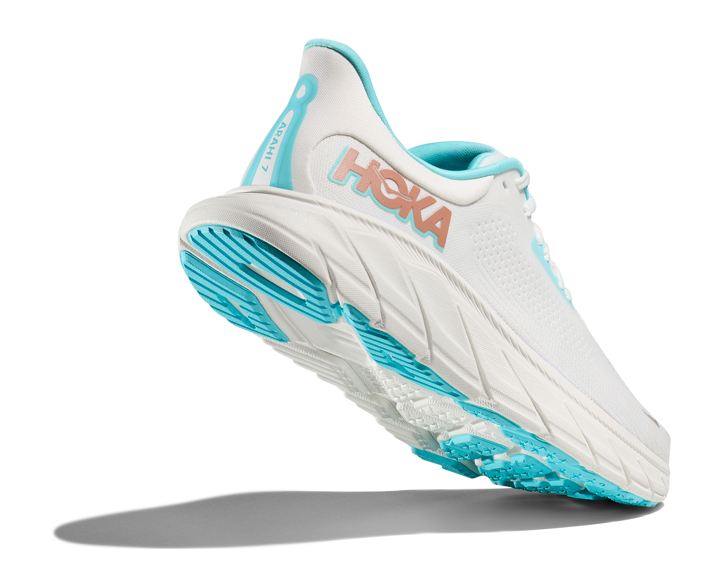 Women's HOKA Arahi 7 Running Shoes - Frost/Rose Gold - Stability & Cushion for Road Running, Walking & Workouts