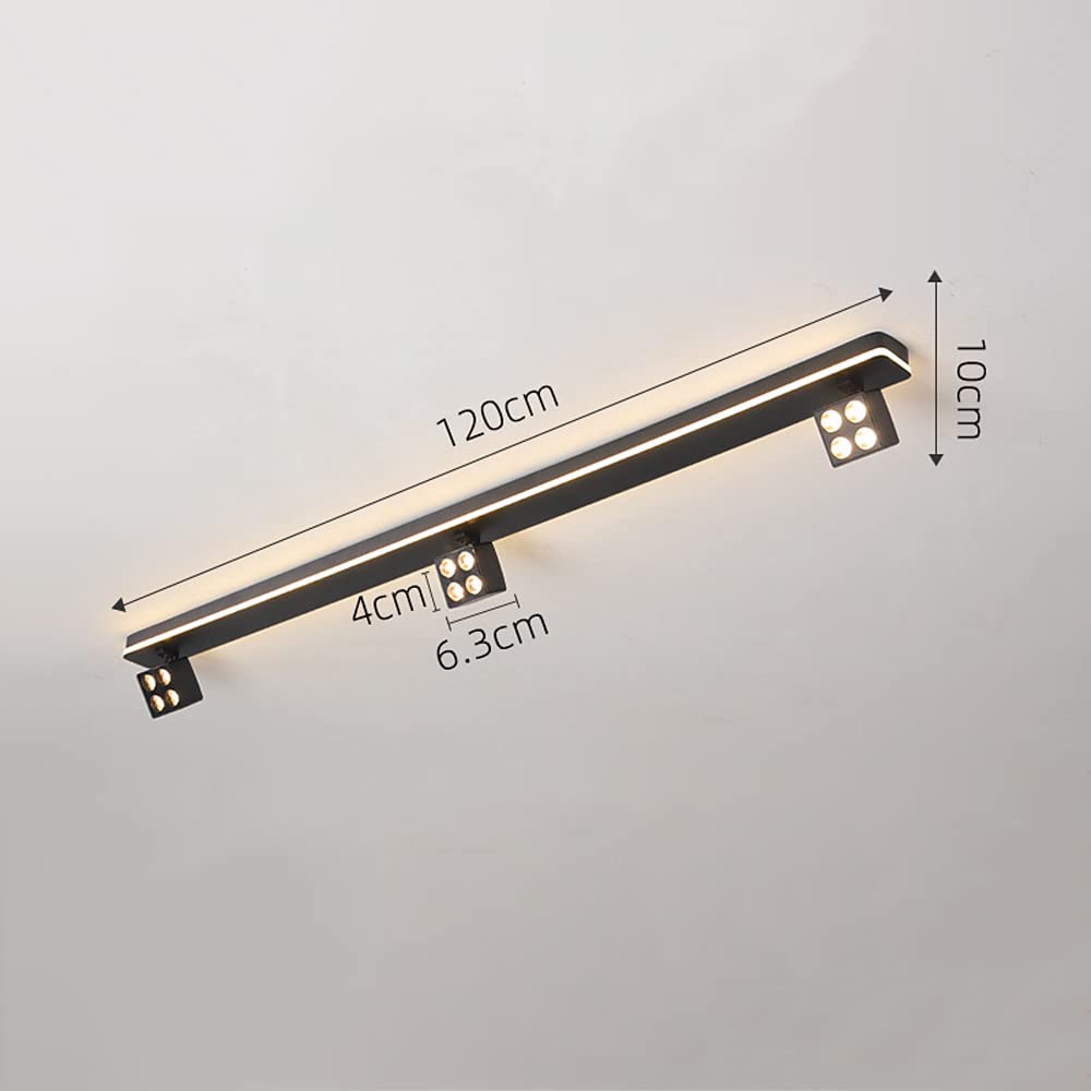 3-Way Fixed Track Light LED Ceiling Spotlight - Adjustable Surface Mounted Accent Lighting for Indoor Use - Directional Swivel Spotlights for Ceiling/Wall - Perfect for Kitchen, Corridor, Gallery & Retail Display Lighting